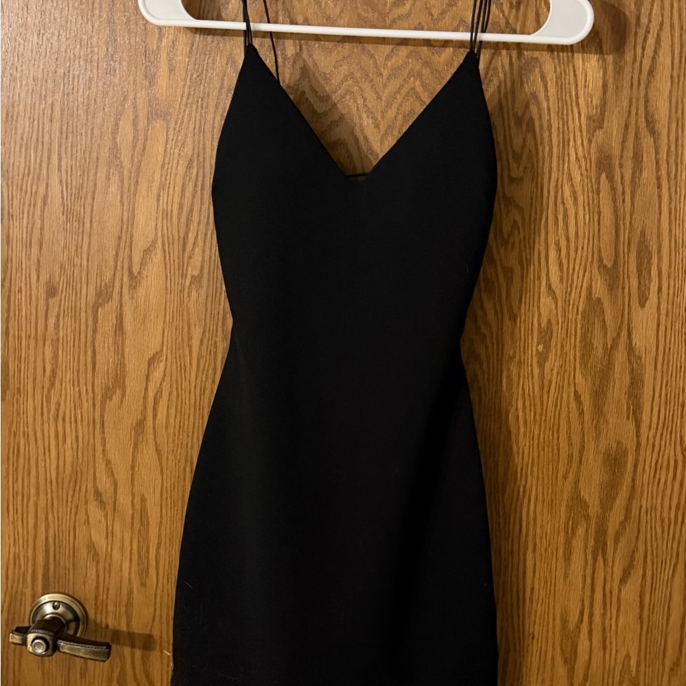 Windsor Black Backless Dress with Spaghetti Straps